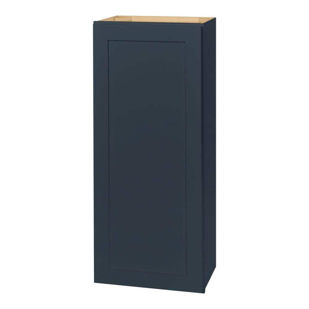 Avondale 18 in. W x 12 in. D x 42 in. H Ready to Assemble Plywood Shaker Wall Kitchen Cabinet in Ink Blue - Hercitys