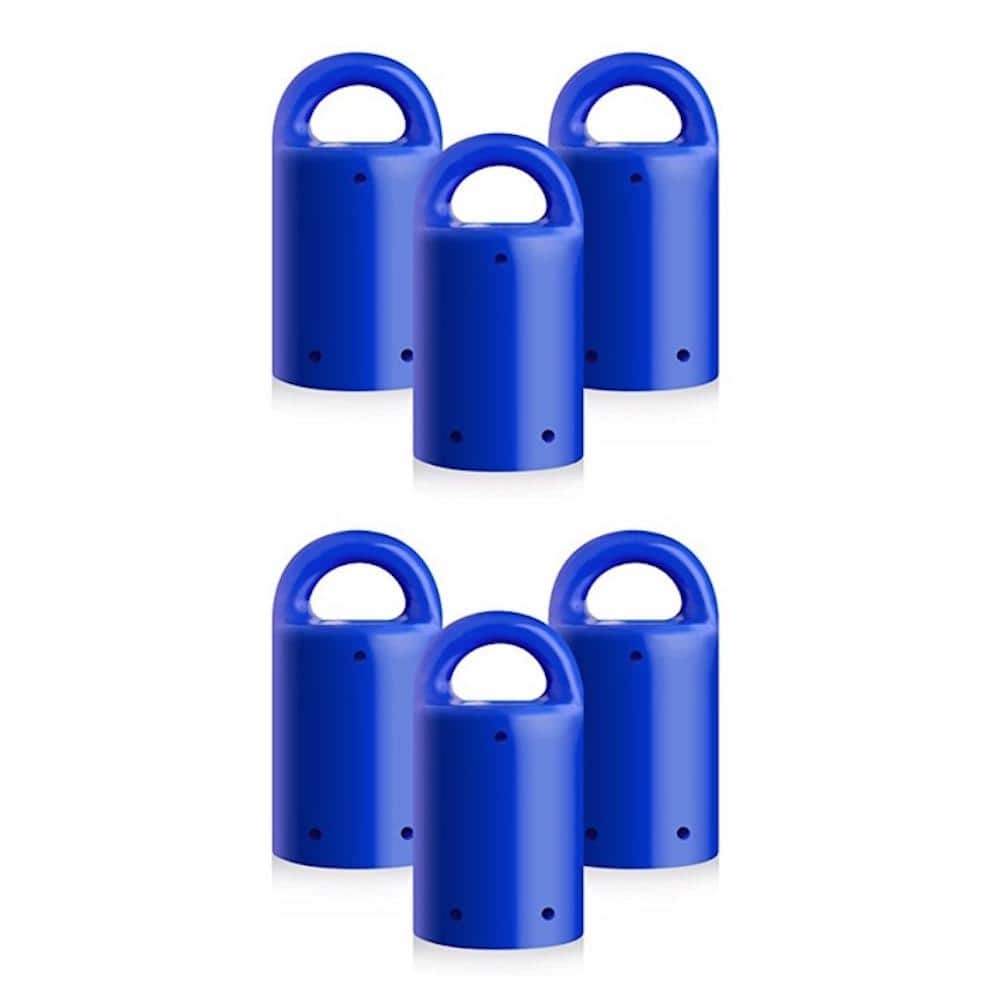 Heavy-Duty Neodymium Anti-Rust Magnet, Magnetic Stud Finder, Key Organizer, Indoor Outdoor in Blue (6-Pack) - Hercitys