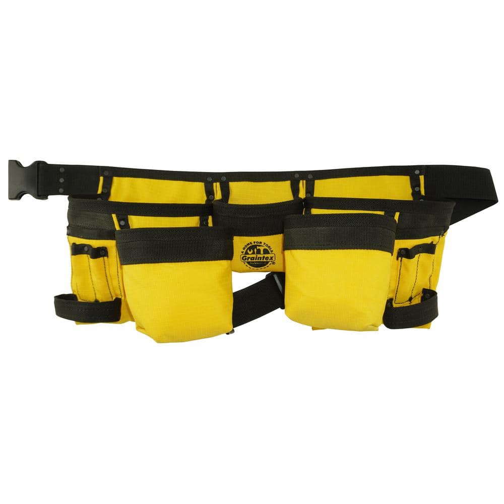 Yellow Canvas 11-Pocket Finisher Tool Apron - Hercitys