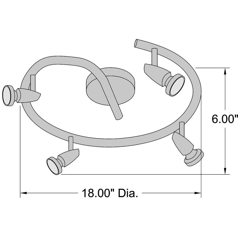 Mirage 4-Light Bronze Cluster Spotlight - Hercitys