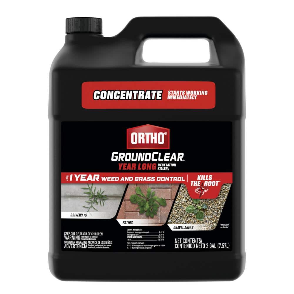 GroundClear Year Long Vegetation Killer2, 2 gal. Concentrate Weed Killer, For Patios and Driveways - Hercitys