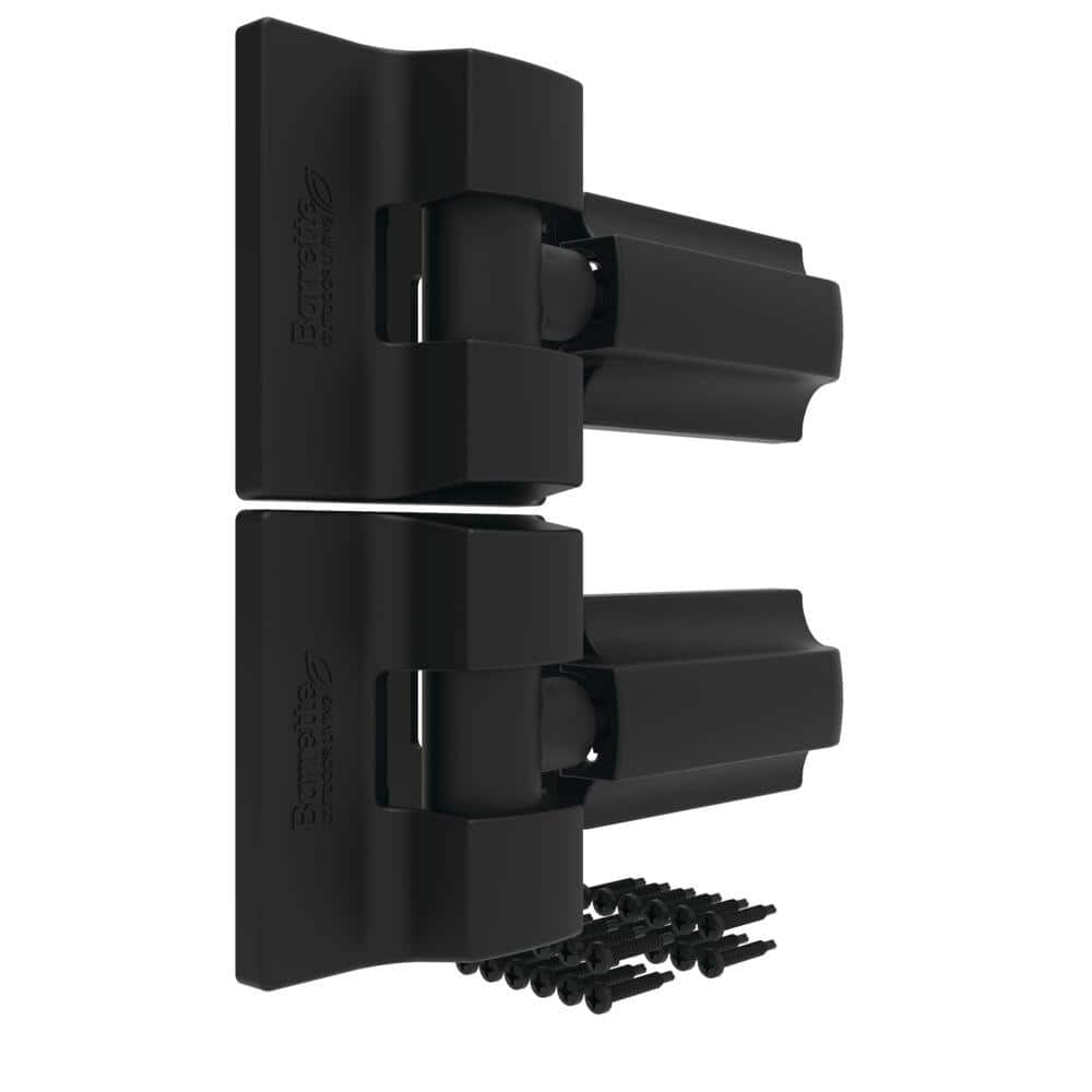 8.937 in. x 5 in. Heavy Duty Modern Gate Hinge Pair Black - Hercitys