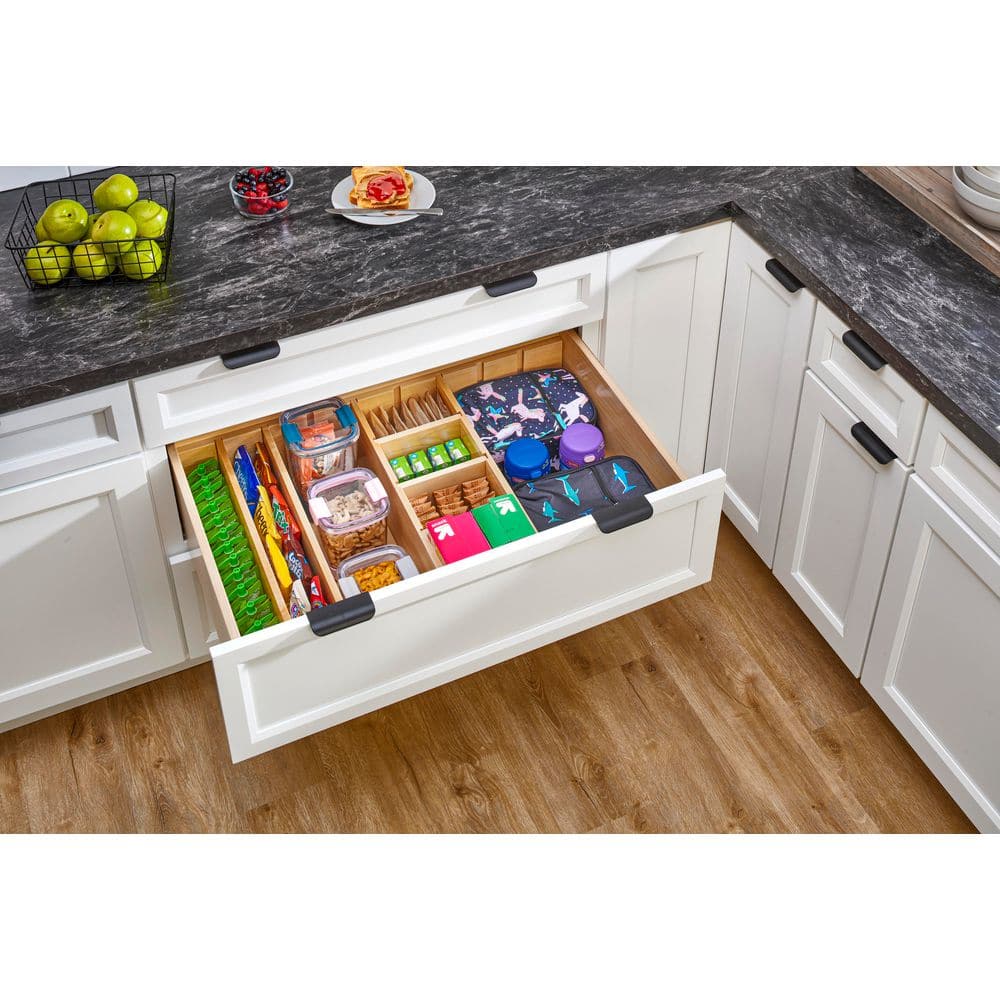 Deep Drawer Maple Wood Divider Insert 24.75 in. W x 19.81 in. D x 6.0 in. H - Hercitys