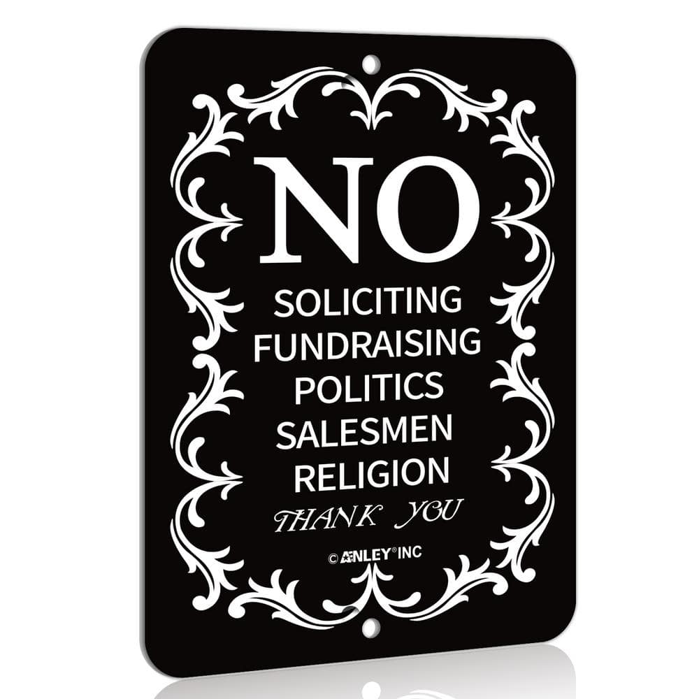 6 in. x 4.5 in. No Soliciting Sign for Home and Business, Do Not Ring The Bell - Hercitys