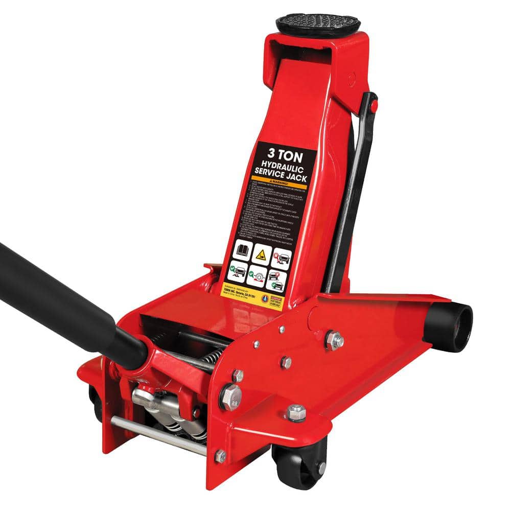 Hydraulic Floor Jack: Ultra-Lightweight with Dual Pump Quick Lift, Heavy Duty Steel, 3-Ton (6,000 lbs. Capacity) - Hercitys