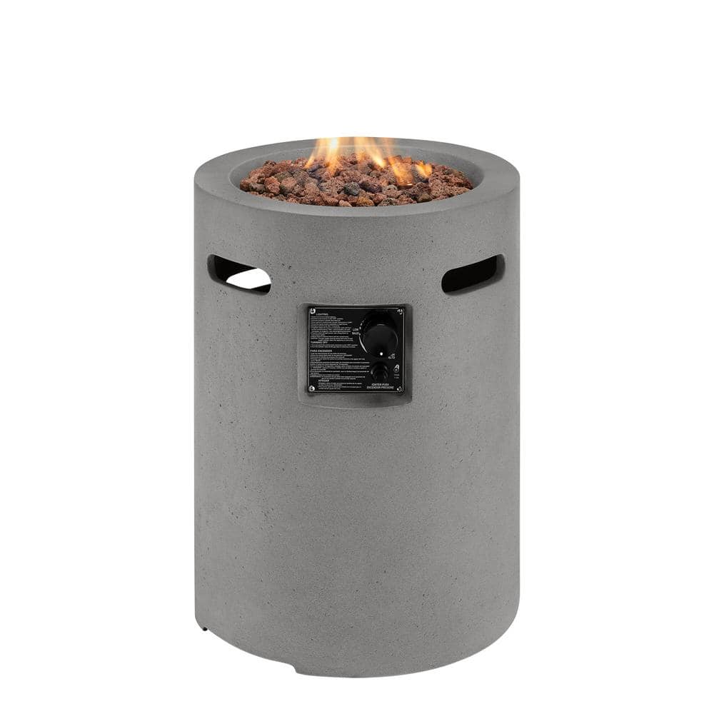 Pendra 19.5 in. W 32000 Btu Stone Propane Outdoor with Lava Rocks - Hercitys