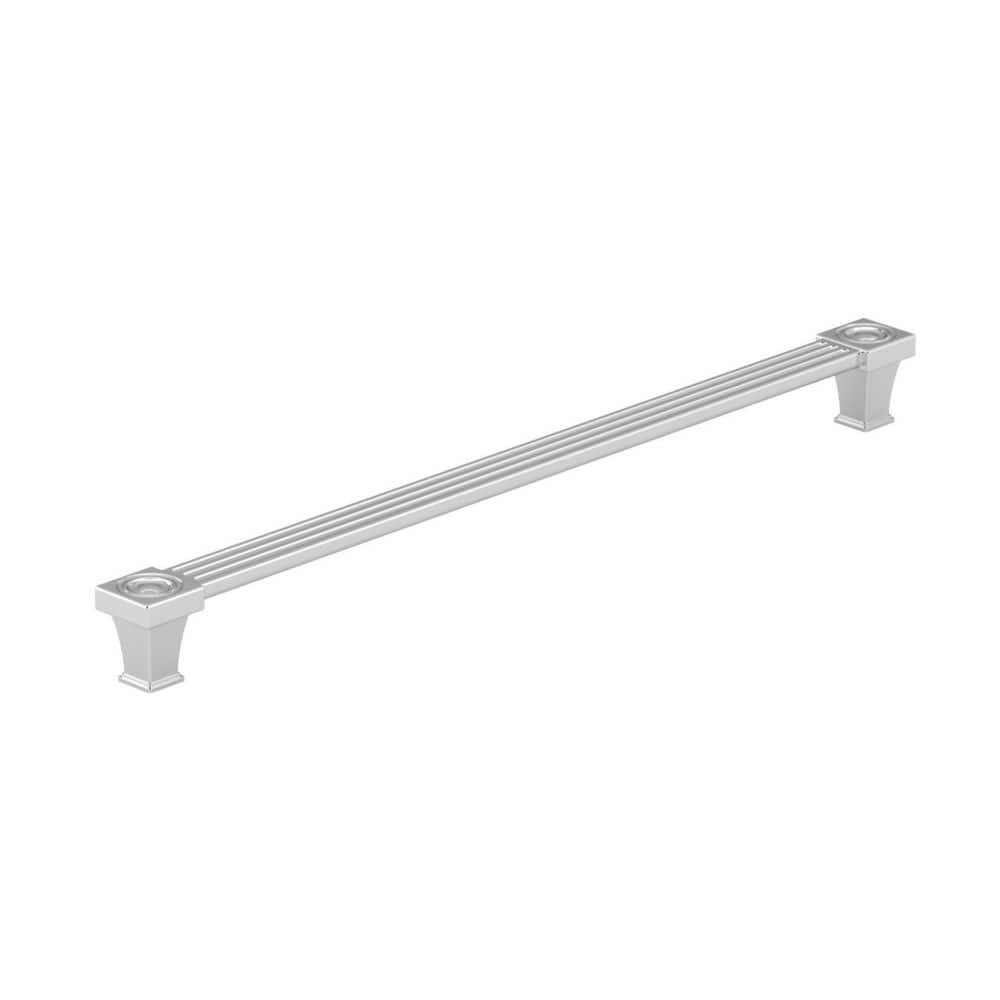 Verona Collection 12-5/8 in. (320 mm) Vintage Chrome Rectangular Cabinet Bar Pull - Hercitys
