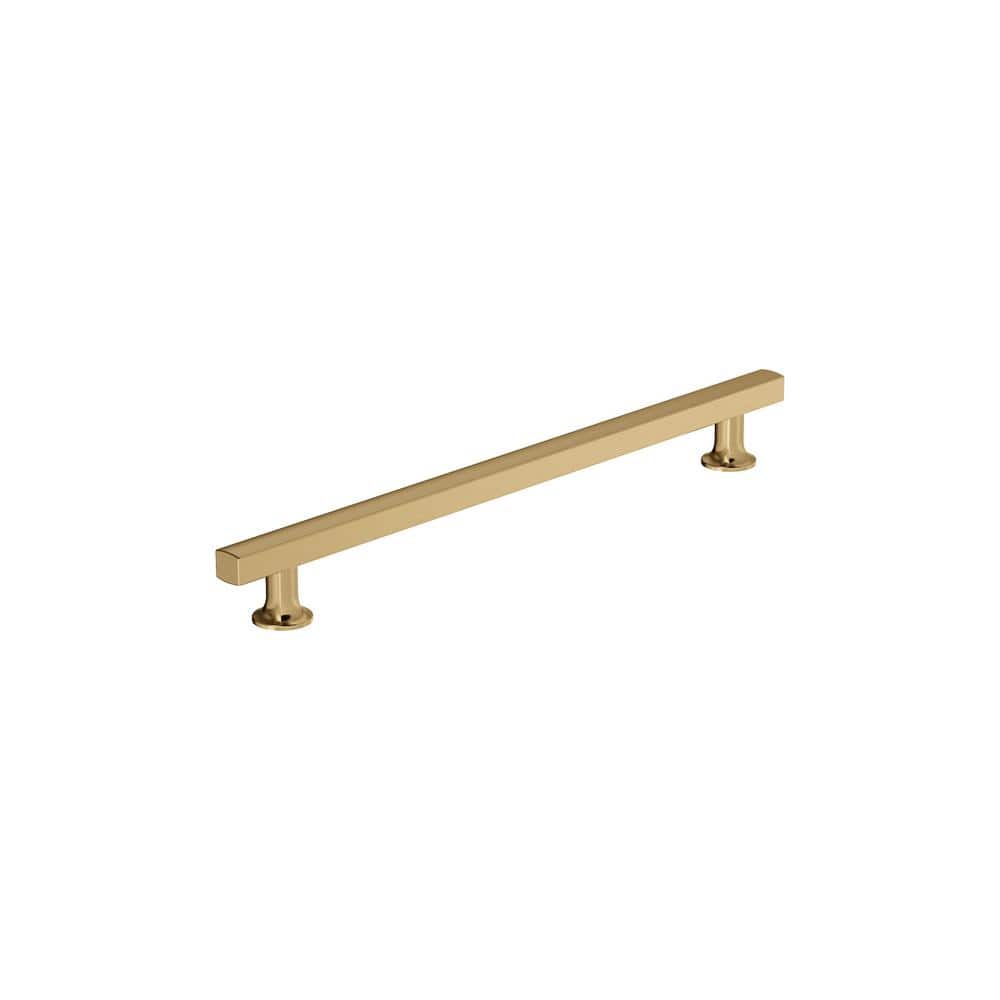 Everett 10-1/16 in. (256mm) Modern Champagne Bronze Bar Cabinet Pull - Hercitys