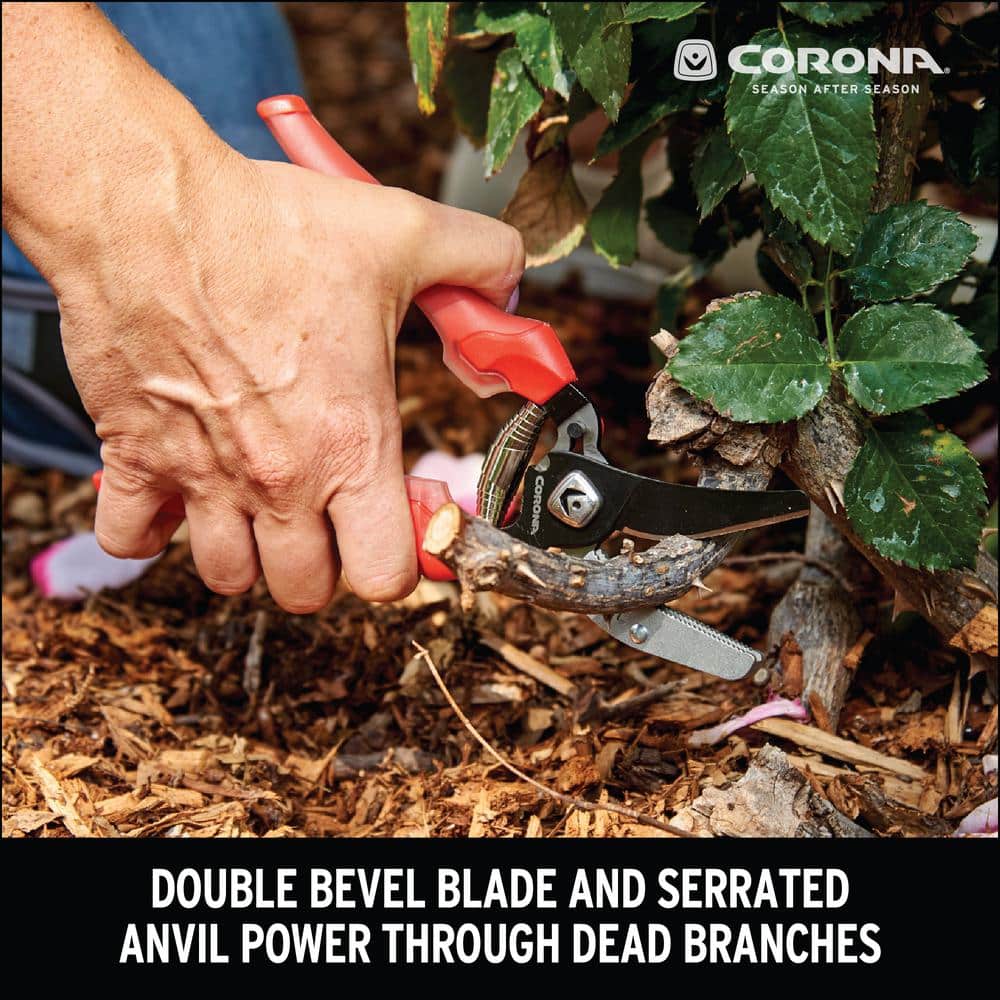 ComfortGEL 3 in. High Carbon Steel Blade with Full Steel Core Handles Anvil Hand Pruner - Hercitys