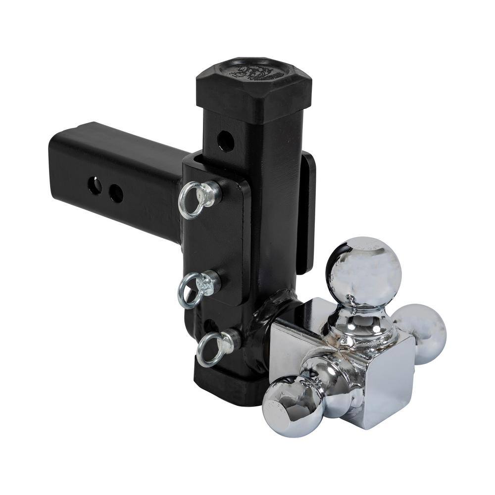 Adjustable Tri-Ball Hitch with Chrome Towing Balls for 2-1/2 in. Hitch Receivers - Hercitys