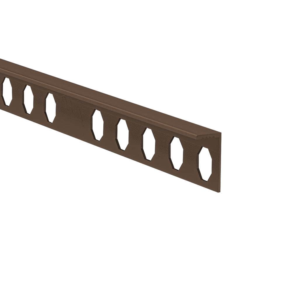 Novosuelo Bronze 1/2 in. x 98-1/2 in. Aluminum Tile Edging Trim - Hercitys