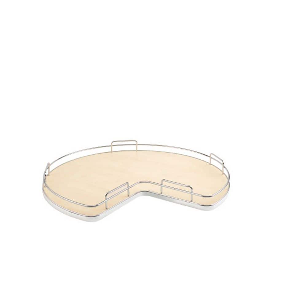 Solid Surface Kidney-Shaped Lazy Susan for Corner Base Cabinet w/ Swivel Bearing - Hercitys