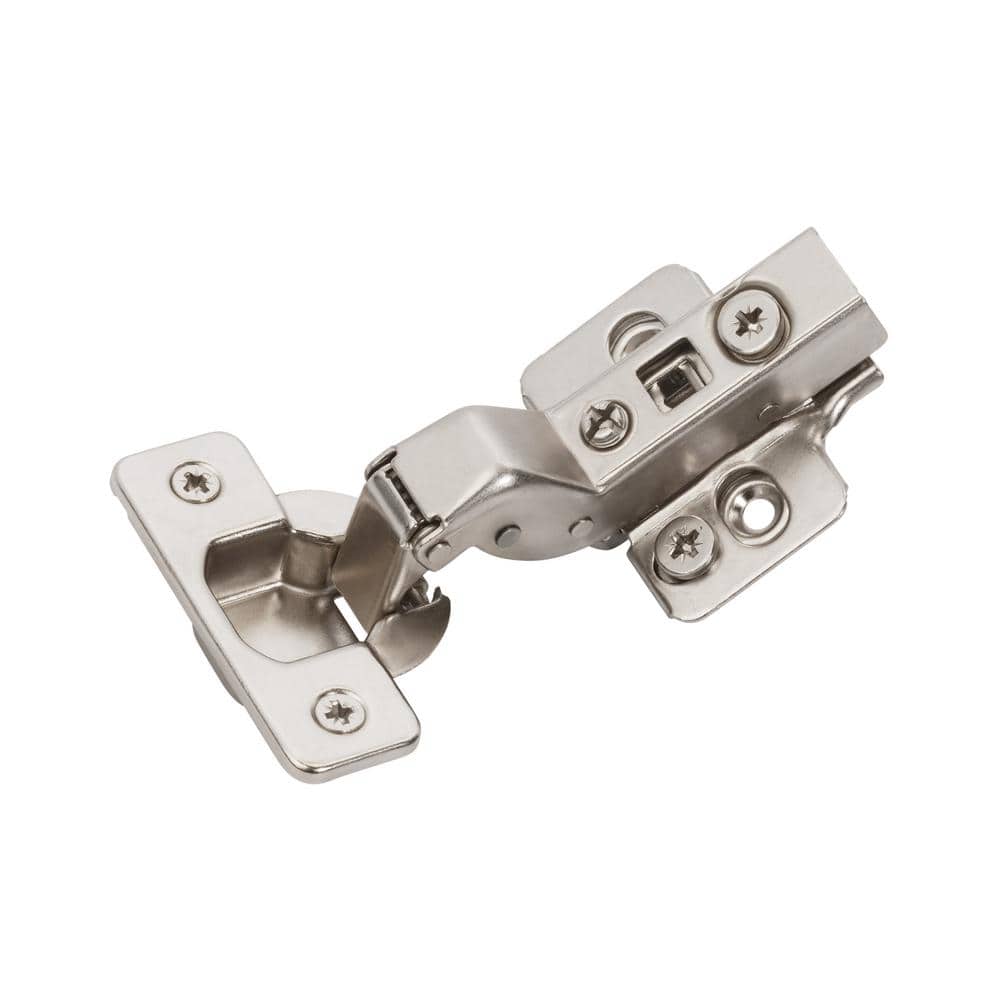 Nickel Full Inset Frameless Self Close Euro Concealed Cabinet Hinges (2-Pack) - Hercitys
