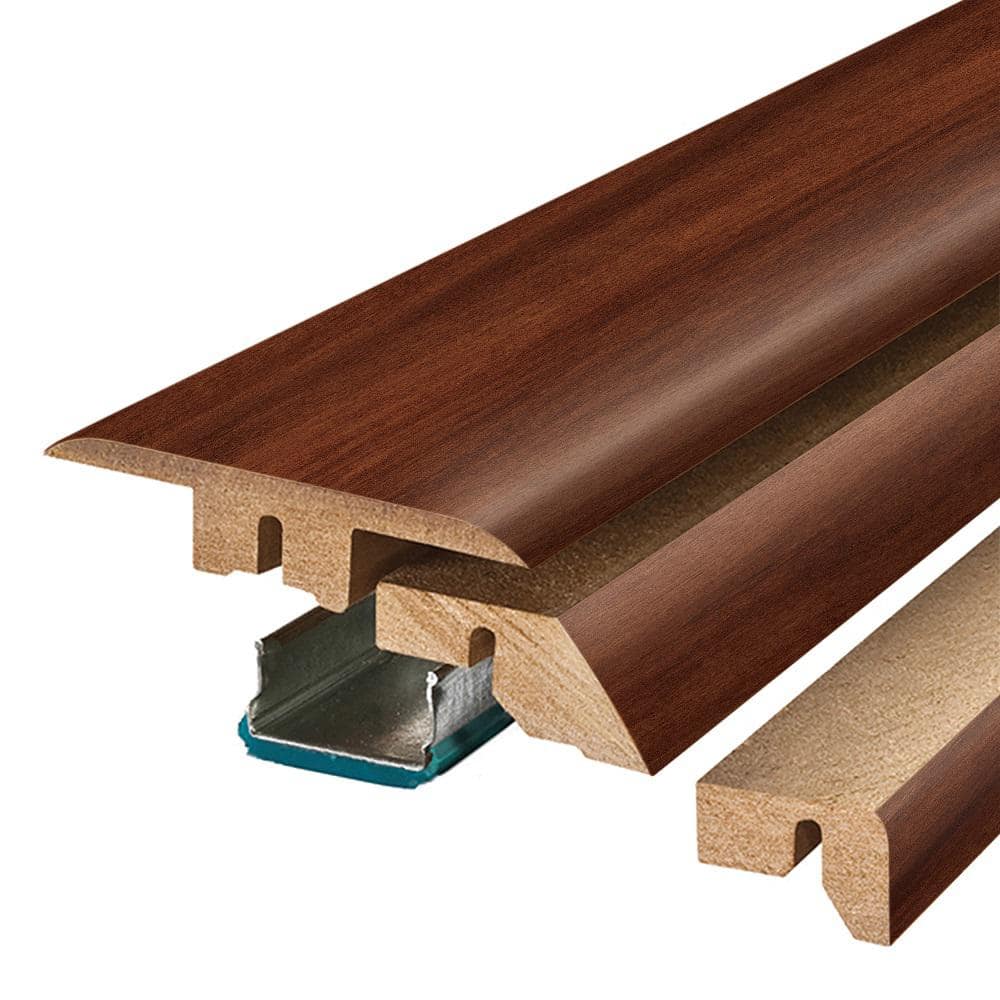 Poppy 0.75 in. T x 2.37 in. W x 78.7 in. L Smooth Wood Look Laminate Moulding/Trim 4 in 1 Molding - Hercitys