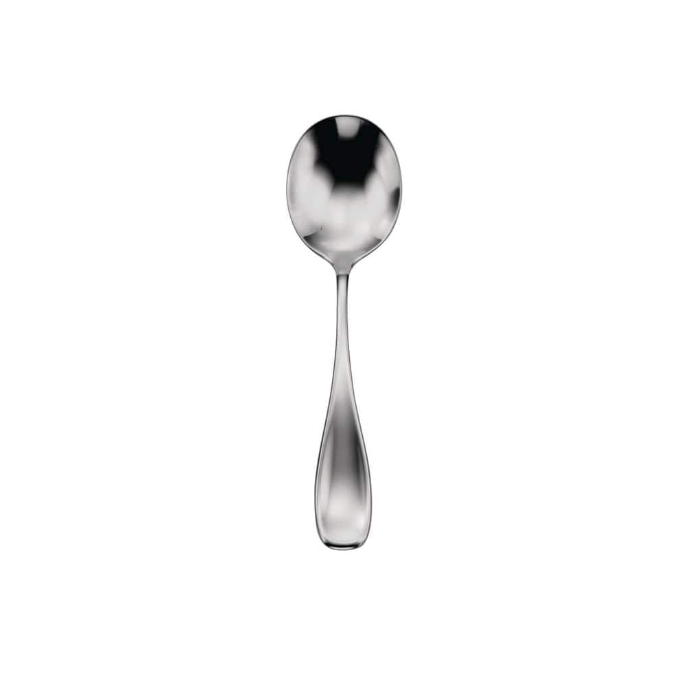 Voss II 18/0 Stainless Steel Round Bowl Soup Spoons (Set of 12) - Hercitys