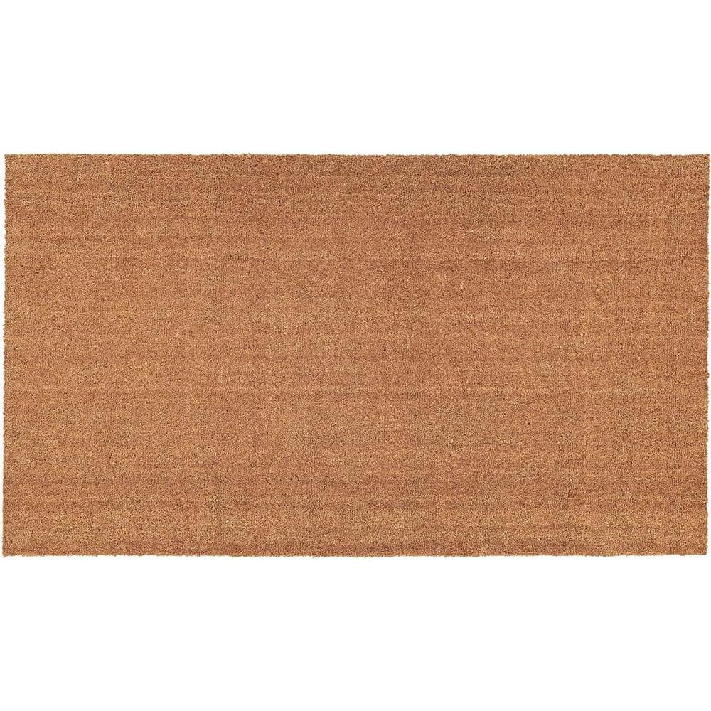 Brown 36 in. x 24 in. Coir Non-Slip Indoor/Outdoor Door Mat - Hercitys