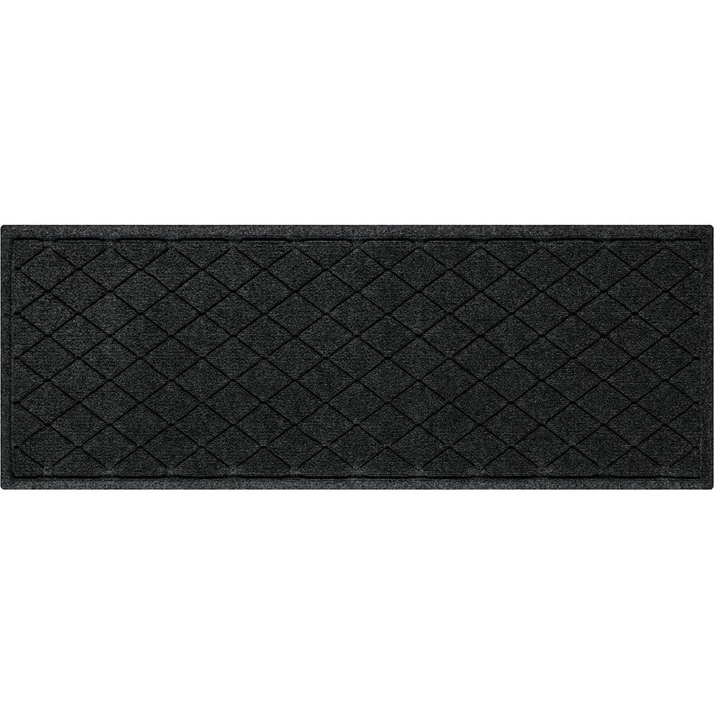 Waterhog Argyle Charcoal 22 in. x 60 in. PET Polyester Indoor Outdoor Runner Door Mat - Hercitys