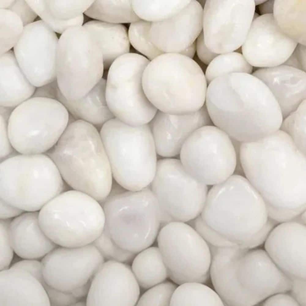 Natural Stone Series 0.5 cu. ft. Beige Decorative River Rocks Polished Stones 38 lbs. Bag (1-Pack) - Hercitys