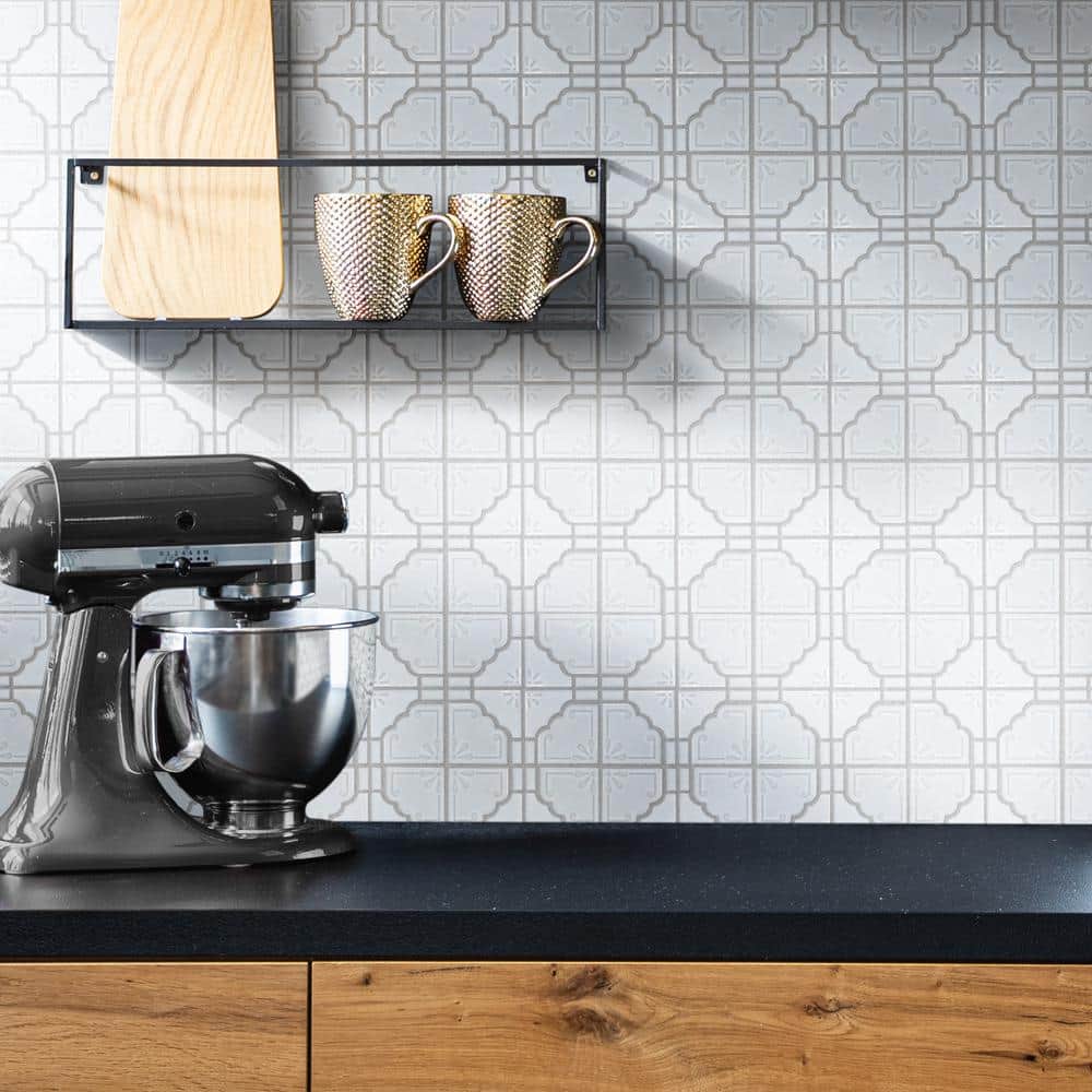 Hudson Moonbeam Matte White 12 in. x 12 in. Porcelain Floor and Wall Mosaic Tile (9.8 sq. ft./Case) - Hercitys