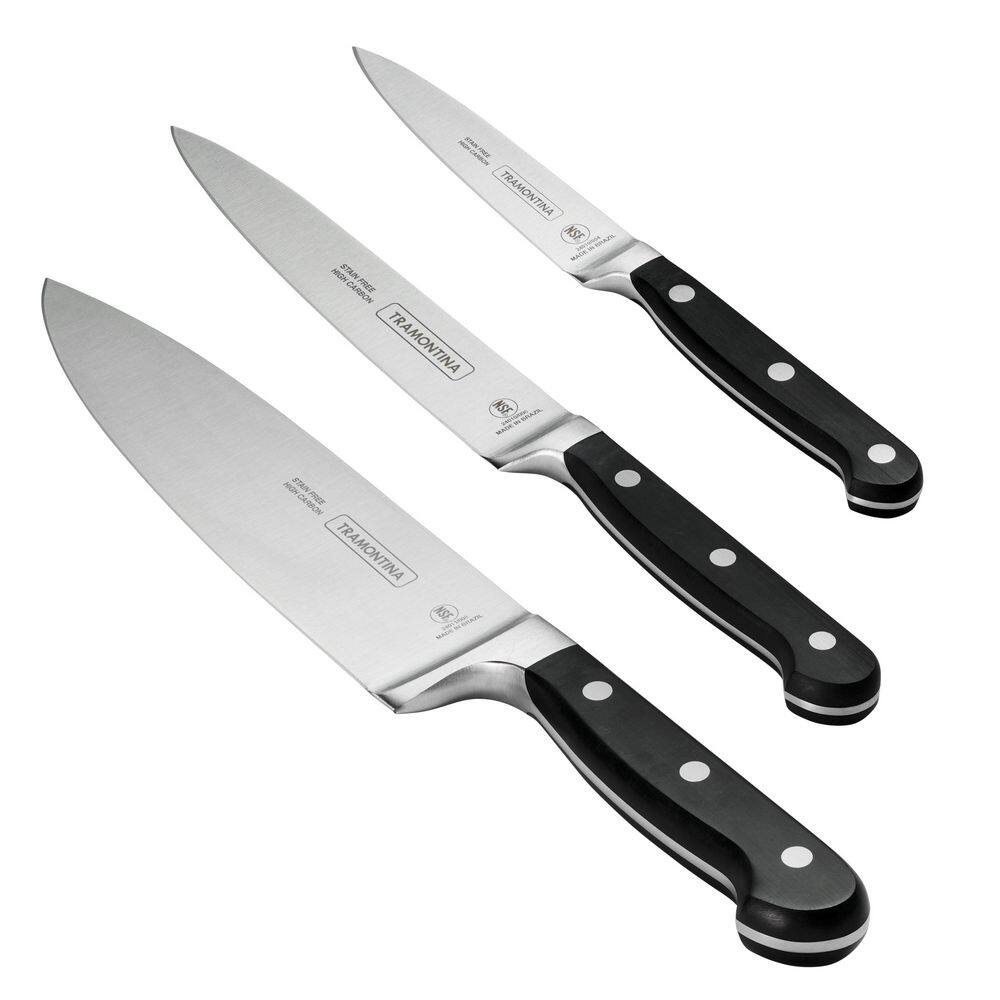 Pro Series 3-Piece Knife Set – Includes 8″ Chef’s Knife, 6″ Utility Knife, and 4″ Paring Knife – High-Carbon Steel Blade - Hercitys
