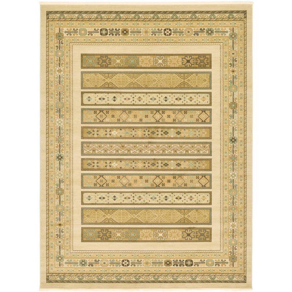Fars Pasadena Ivory 9′ 0 x 12′ 0 Area Rug - Hercitys