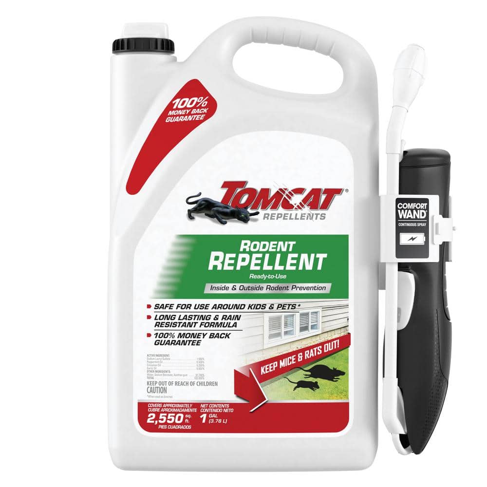Repellents Rodent Repellent Ready-to-Use, 1 gal. Indoor and Outdoor Mouse and Rat Prevention - Hercitys