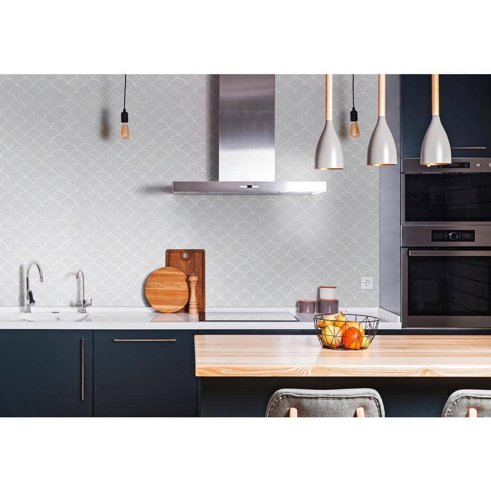 Retro Gray 10 in. x 13. in Glossy Mesh-Mounted Mosaic Floor and Wall Tile (13.65 sq. ft. / case) - Hercitys