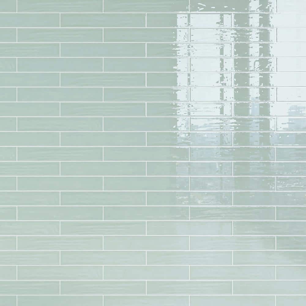 Nova Fern Green 1.97 in. x 11.81 in. Polished Ceramic Subway Wall Tile (5.38 sq. ft./Case) - Hercitys