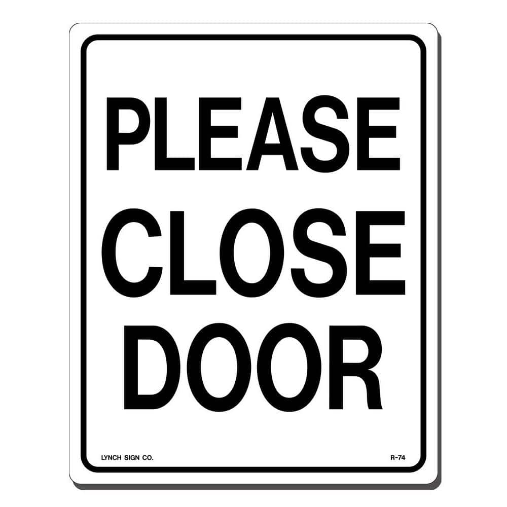 7 in. x 10 in. Please Close Door Sign Printed on More Durable, Thicker, Longer Lasting Styrene Plastic - Hercitys