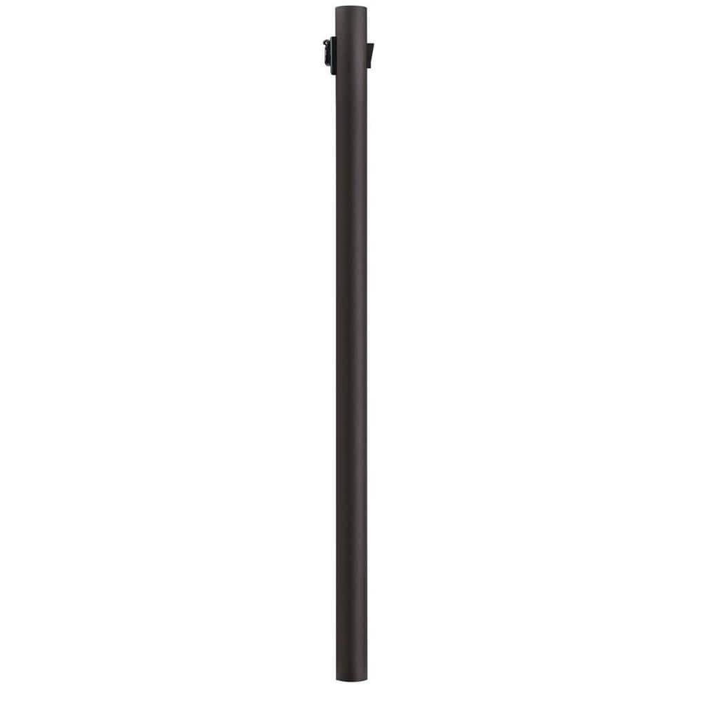 8 ft. Bronze Outdoor Direct Burial Lamp Post with Convenience Outlet and Dusk to Dawn Photo Sensor fits 3 in. Post Top - Hercitys