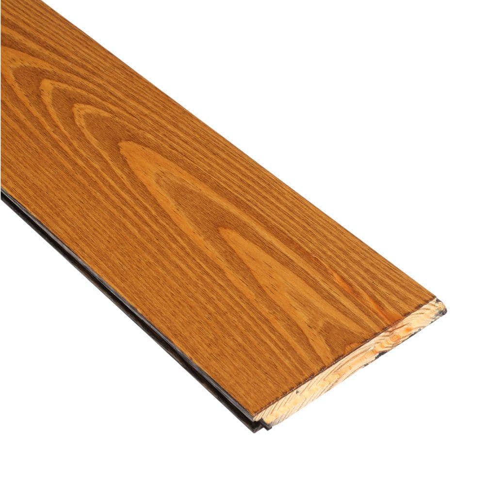 Antiqued Wire Brushed Honey Pine 3/4 in. T x 5-1/8 in. Wide x Random Length Solid Hardwood Flooring (23.3 sq. ft.) - Hercitys