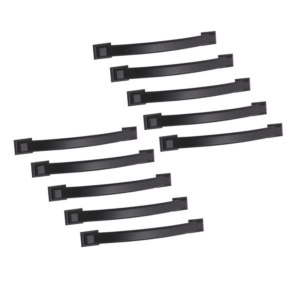 Devan 5 in.(128 mm) Center-to-Center Matte Black Cabinet Bar Pull (10-Pack ) - Hercitys