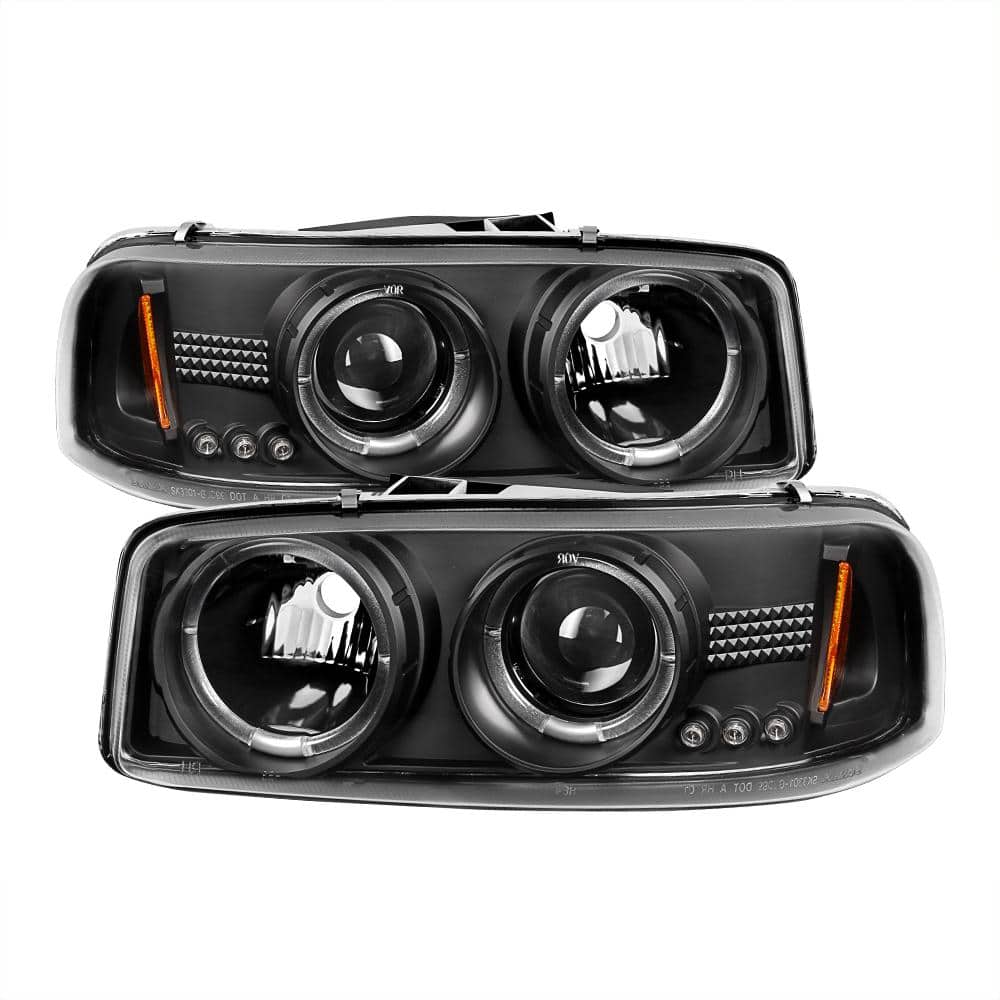 GMC Sierra 1500/2500/3500 99-06 / GMC Sierra Denali 02-07 / Projector Headlights – LED Halo- Black - Hercitys