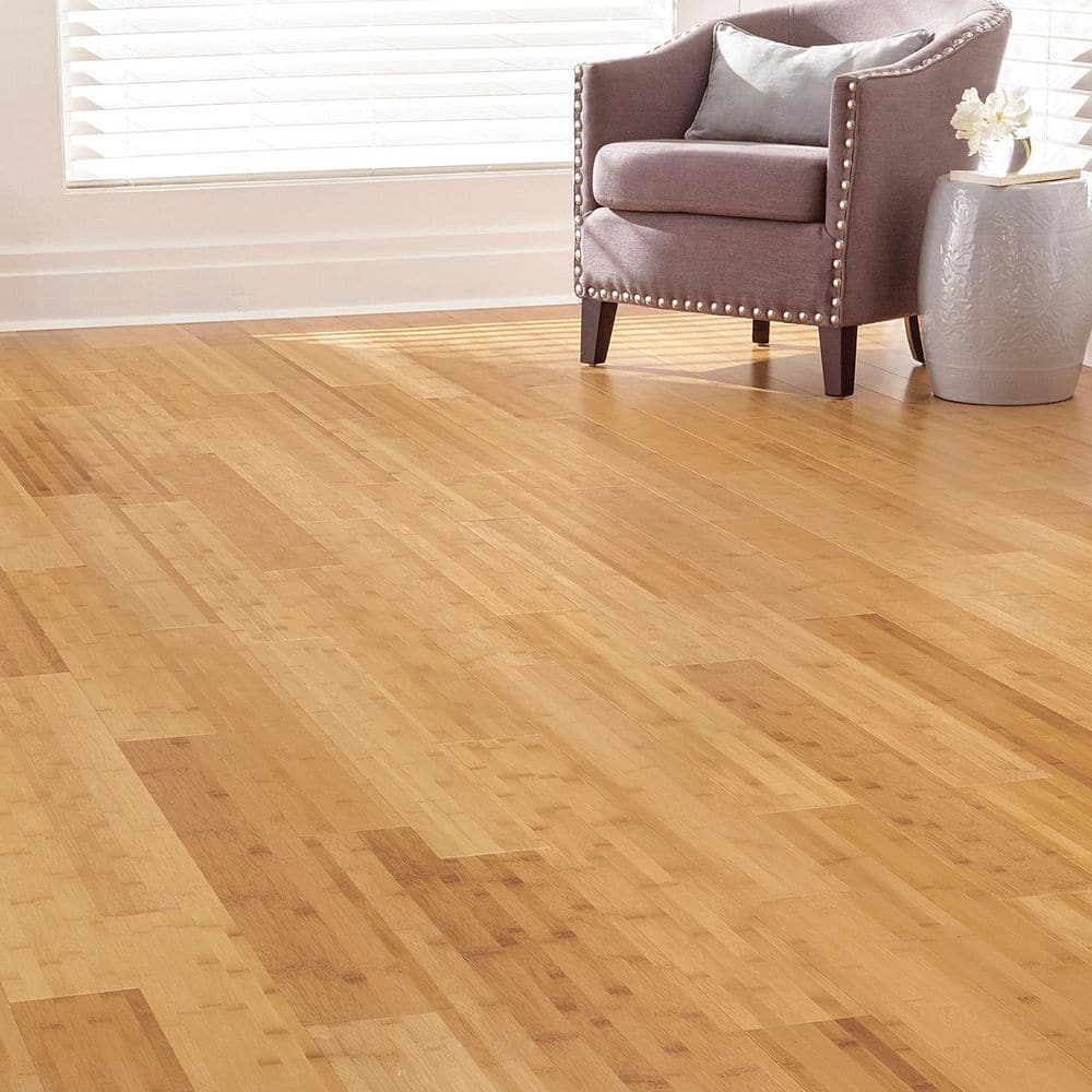 Horizontal Toast 5/8 in. T x 5 in. W x 38.59 in. L Solid Bamboo Flooring(24.12 sqft / case) - Hercitys
