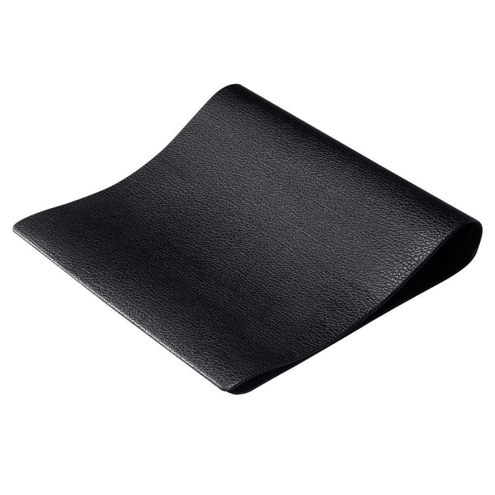 Black 47 in. x 24 in. PVC Exercise Equipment Mat High Density Floor Protector Treadmill Mat (8 sq. ft.) - Hercitys
