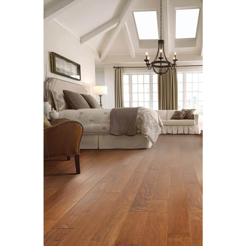 Inspire Cinnamon Maple 3/8 In. T X 5 in. W Tongue and Groove Scraped Engineered Hardwood Flooring (23.66 sq.ft./case) - Hercitys
