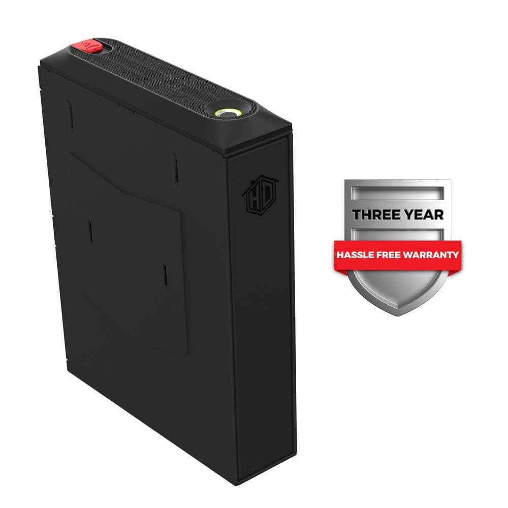 Home Defense Quick Access Side Mount Handgun Vault with Biometric Lock, Matte Black - Hercitys