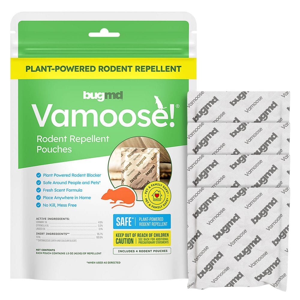 Vamoose, Rodent Repellent Pouches (1-Pack, 4-Pouches) - Hercitys