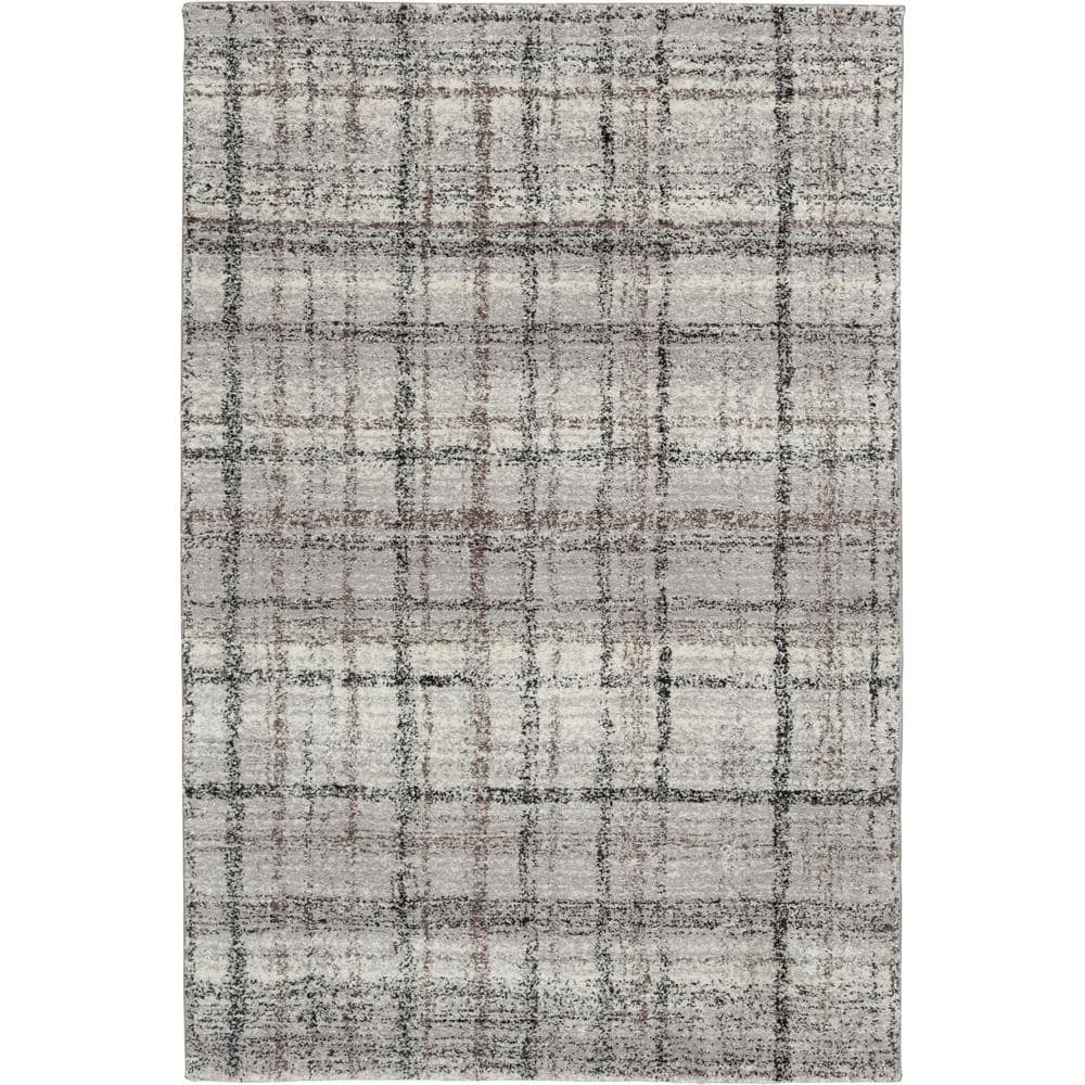 Bazaar Makari Soot/Java 5 ft. x 7 ft. Striped Polypropylene Area Rug - Hercitys