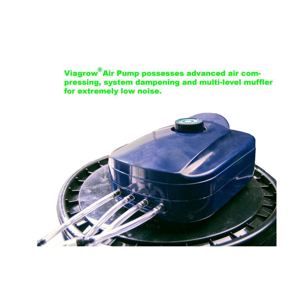 Four Valve Air Pump with Four 2 in. Air Stones, 24 ft. 1/4 in. Vinyl Tubing & Inline Check Valve - Hercitys