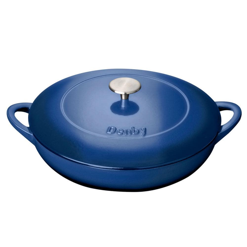 Cobalt Cast Iron 3.8 L Shallow Casserole - Hercitys