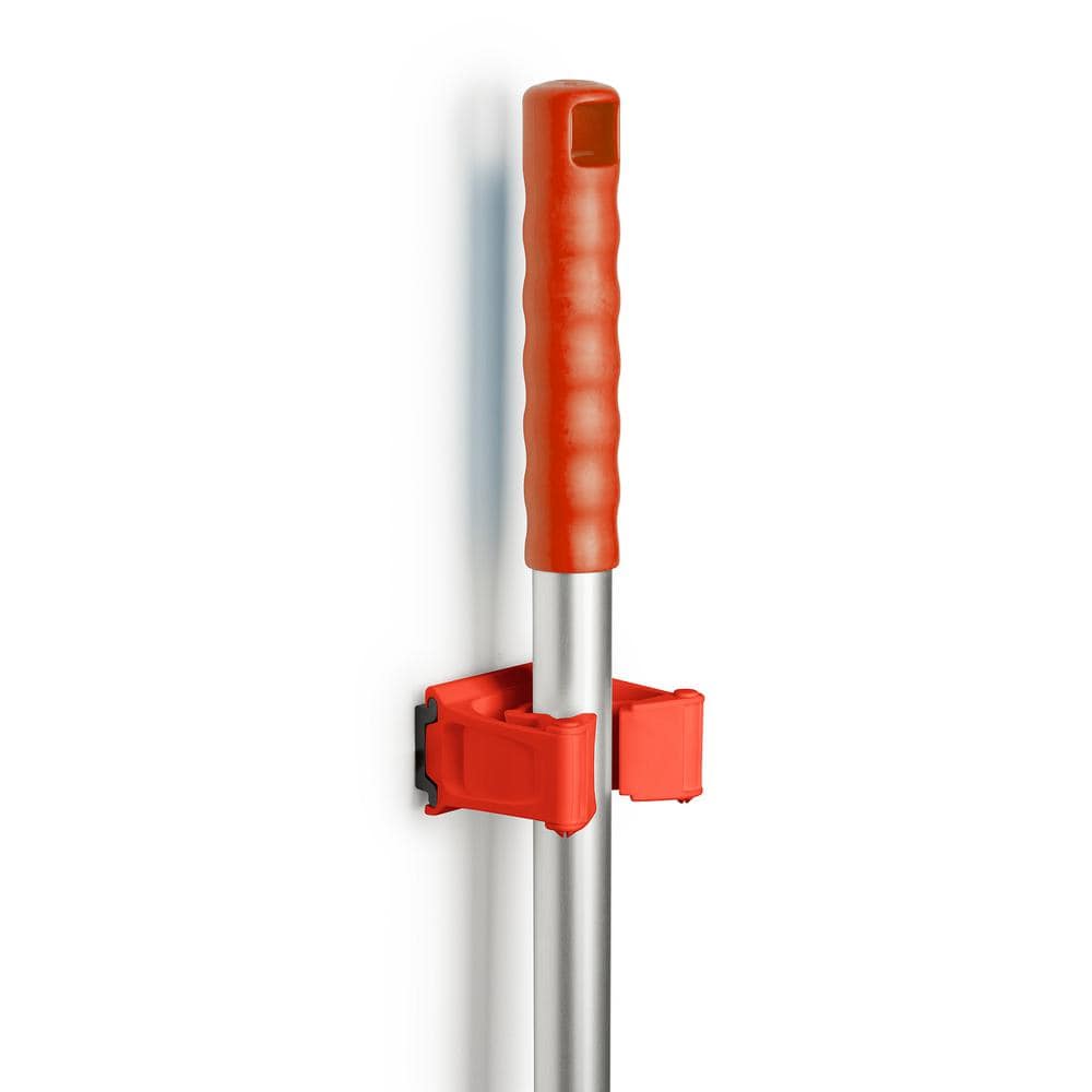 Universal Garage Wall Mount Tool Holder 3 in. Durable Plastic Mounts to Wall or Rail (Sold Separate) Red (2-Pack) - Hercitys