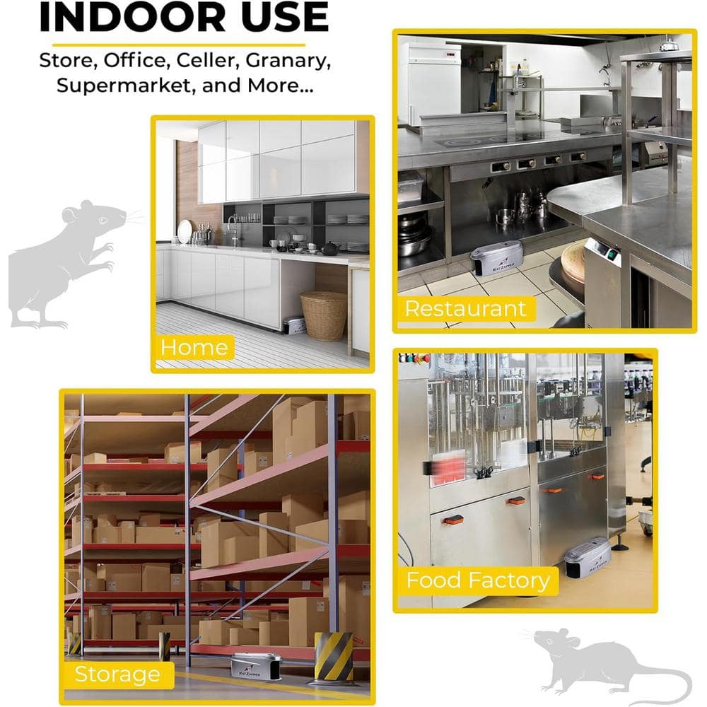 Indoor/Outdoor Electric Mouse Trap Safe and Effective Electronic Humane Rodent Killer and No Touch in White (1-Pack) - Hercitys