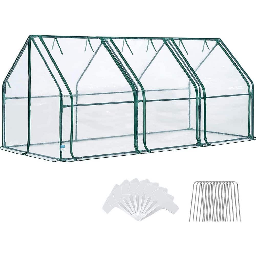 8 ft. x 3 ft. x 3 ft. Walk-In Clear Reinforced Mini Bell Grow Tent - Hercitys