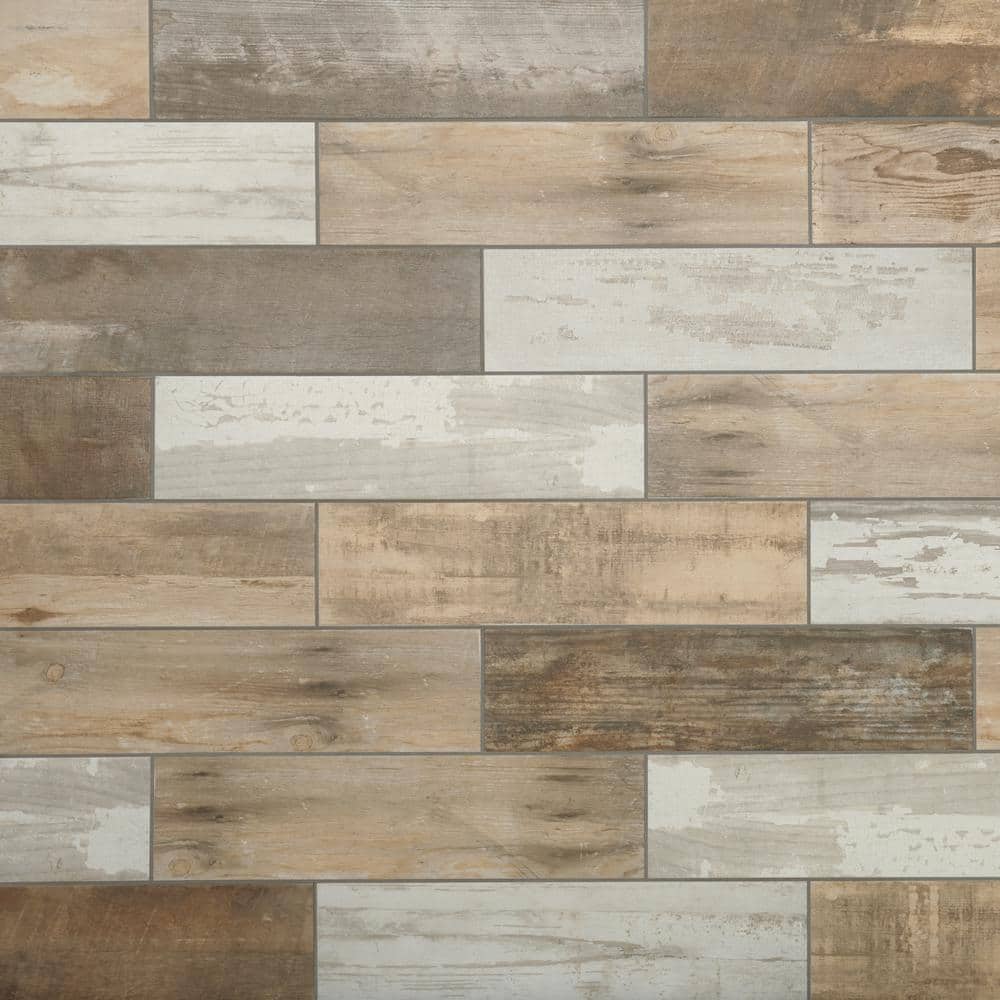 Montagna Wood Vintage Chic 6 in. x 24 in. Porcelain Floor and Wall Tile (14.53 sq. ft. / case) - Hercitys