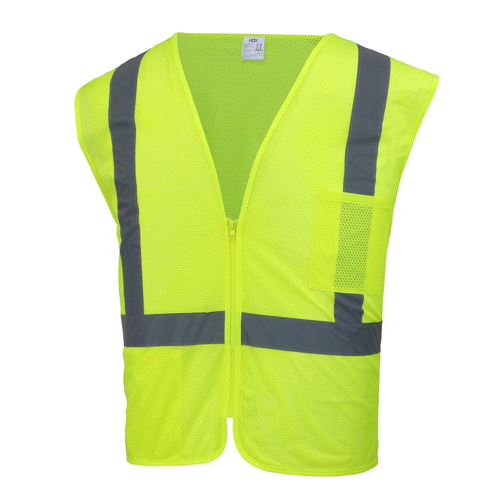 Hi Visibility Lime Green Class 2 Reflective Safety Vest - Hercitys