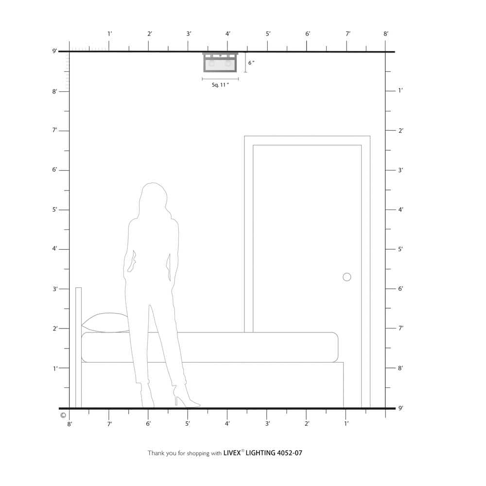 Lyford 11 in. 4-Light Bronze Flush Mount with Clear Seeded Glass - Hercitys