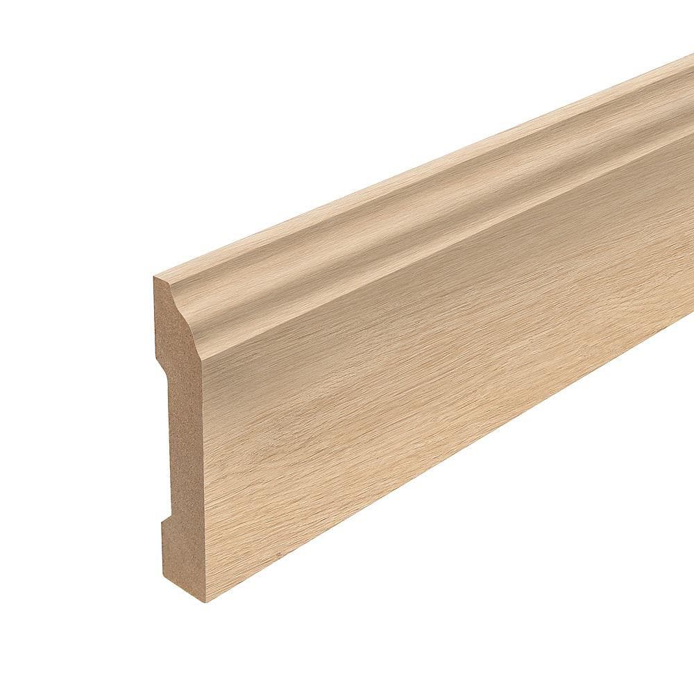 Vesinet 0.62 in. T x 3.3 in. W x 94.5 in. L Textured Wood Look Laminate Moulding/Trim Base Molding - Hercitys