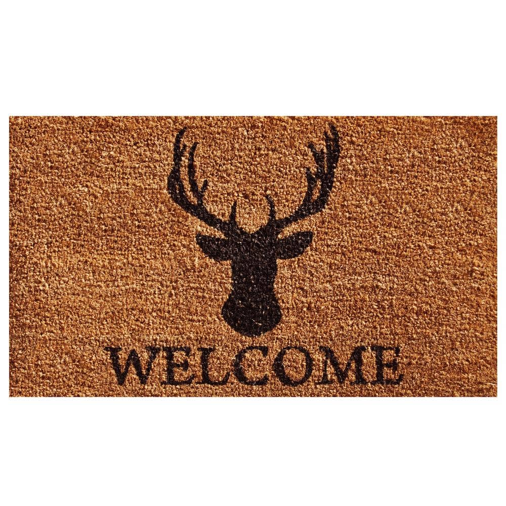 Deer Welcome 24 in. x 36 in. Door Mat - Hercitys