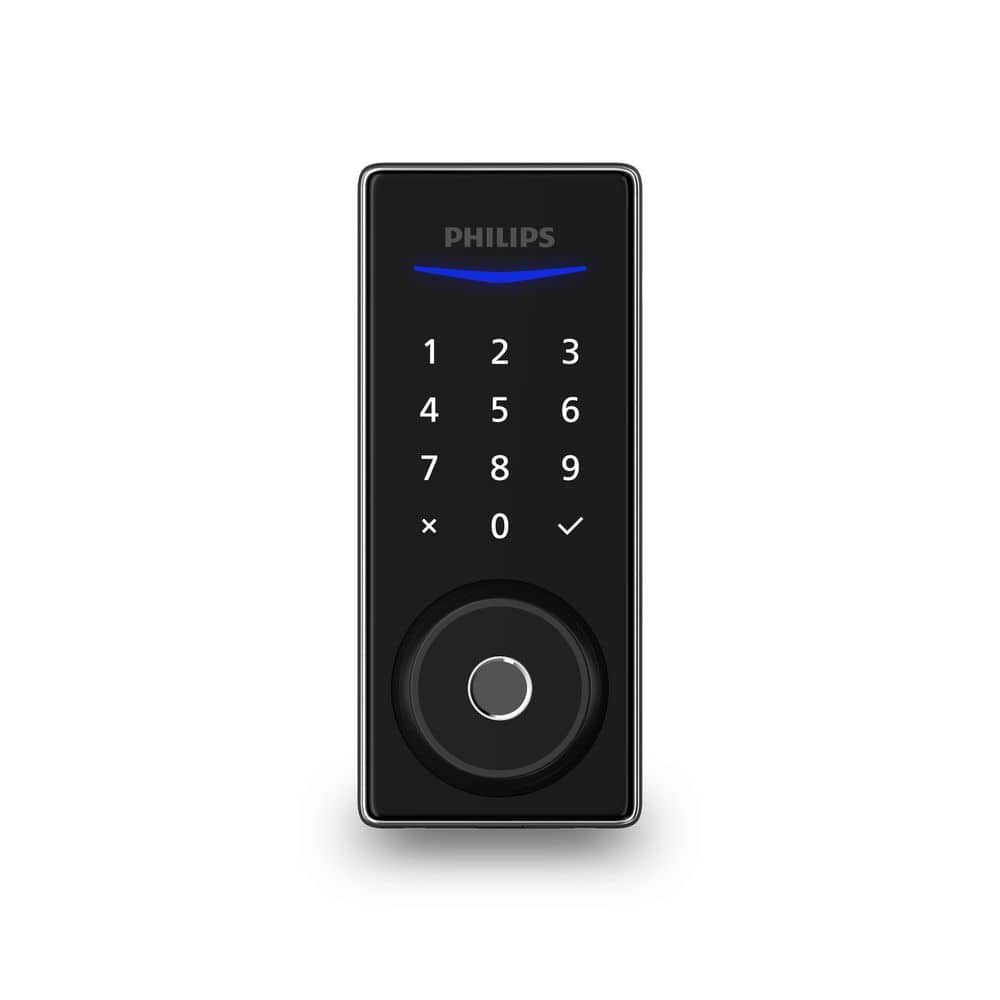 Satin Nickel WiFi Fingerprint Touchscreen Smart Door Lock Deadbolt (Works with Many Smart Devices) - Hercitys